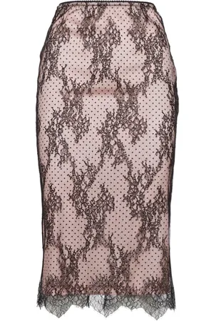 ANIYE BY Nederdel, Dame, Flerfarvet, XS, Satin, Blonde Sheath Nederdel med prikket for