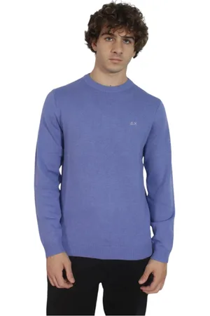 sun68 Strik, Herre, Lilla, XL, Uld, Uldblanding Pullover med Logo