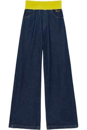 Msgm Jeans, Dame, Blå, XS, Uld, Blå Stilfulde Bukser
