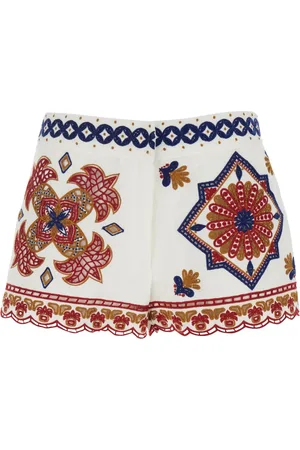 Farm Rio Shorts, Dame, Flerfarvet, M, Uld, Farverige Fliser Shorts