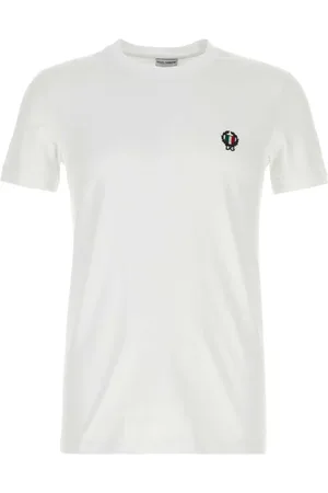 Dolce & Gabbana Top, Herre, Hvid, XL, Bomuld, Rundhals T-shirt Kollektion