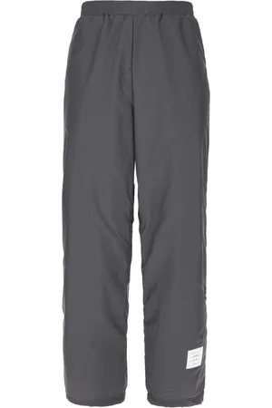 Thom Browne Bukser, Herre, Grå, 2XL, Nylon, Brede Ben Nylon Bukser