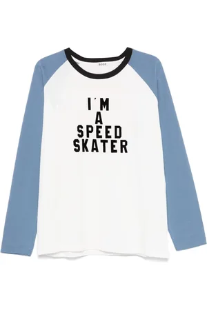 BODE Top, Herre, Hvid, L, Hvid Crew Neck Raglan Ærme T-shirt