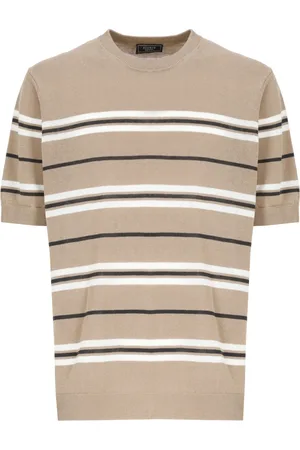 PESERICO SIGN Top, Herre, , M, Bomuld, Stribet T-shirt og Polo
