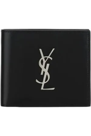 Saint Laurent Tilbehør, Herre, Sort, ONE SIZE, Læder, Sort Læder Logo Pung