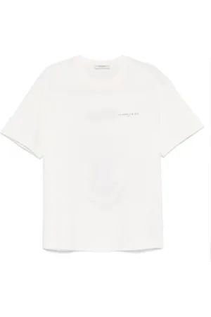 Ih Nom Uh Nit Top, Herre, Hvid, XL, Bomuld, Hvid Bomulds T-shirt med Logo Print