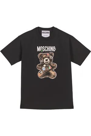 Moschino Top, Dame, Sort, S, Bomuld, Sort Bjørn T-shirt Kortærmet Bomuld