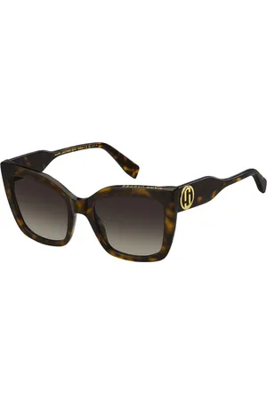 Marc Jacobs Tilbehør, Dame, Brun, 54 MM, Uld, Stilfulde solbriller med farverige linser
