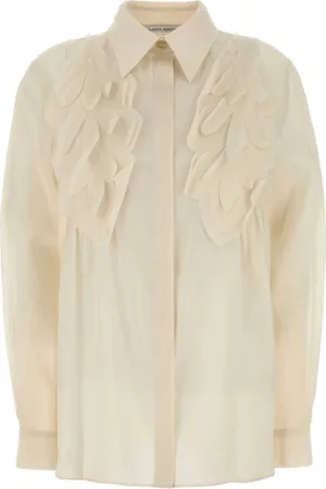 Alberta Ferretti Bluser & Skjorter, Dame, , S, Bomuld, Sand Bomuld Skjorte til Mænd