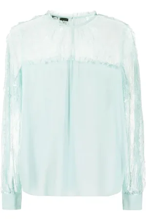 Pinko Bluser & Skjorter, Dame, Blå, 3XS, Uld, Blouses