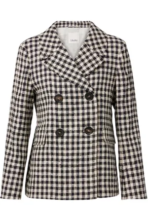 Max Mara Jakke, Dame, Flerfarvet, S, Bomuld, Ternede Bomuld Silke Hamp Blazer