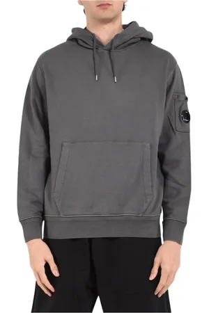 C.P. Company Sweathshirts & Hoodies, Herre, Grå, M, Bomuld, Hættetrøjer med snøre og kængurulomme