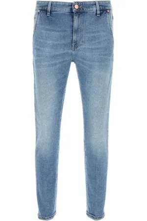 PT Torino Jeans, Herre, Blå, W38, Denim, Stræk denim jeans til mænd