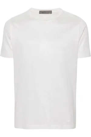 corneliani Top, Herre, Hvid, 3XL, Bomuld, Afslappet hvid bomuldst-shirt