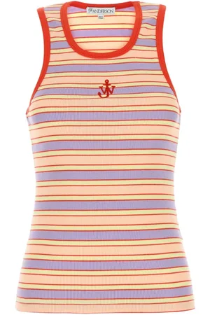 J.W.Anderson Top, Dame, Flerfarvet, S, Bomuld, Trykt bomuld tank top