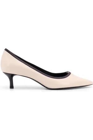 Tory Burch Sko, Dame, Hvid, 36 EU, Læder, Hvide hælede læderpumper