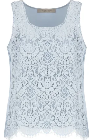 D.EXTERIOR Top, Dame, Blå, S, Lyseblå Blonde Ærmeløs Top
