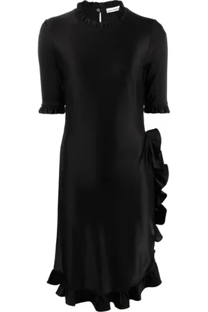 Paco rabanne Kjole, Dame, Sort, XS, Elegant Sort Asymmetrisk Mini Kjole
