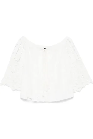 Pinko Bluser & Skjorter, Dame, Hvid, M, Bomuld, Hvid Bomuldsblandet Bluse