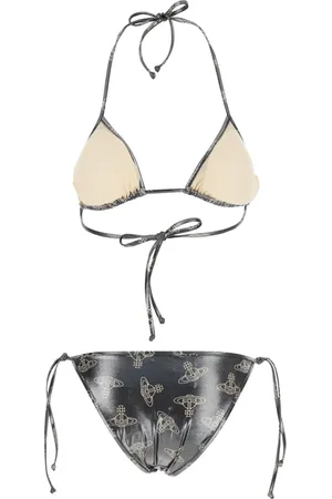 Vivienne Westwood Badetøj, Dame, Sort, M, Uld, Sort Sea Tøj Trekant Bikini