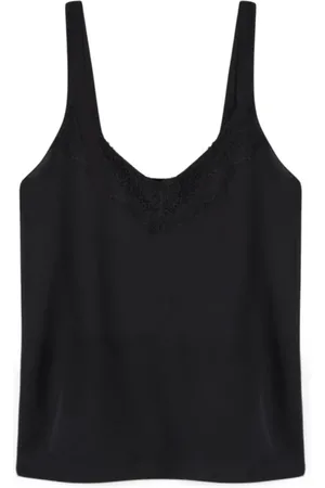 Fiorella rubino Top, Dame, Sort, 2XL, Polyester, Top med blonder