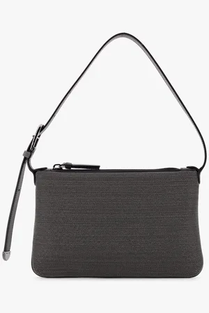 Brunello Cucinelli Taske, Dame, Sort, ONE SIZE, Uld, Sorte tasker med lynlåslukning og justerbar rem