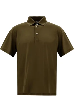 HERNO Top, Herre, Grøn, 2XL, Bomuld, Jersey Crepe Polo Shirt
