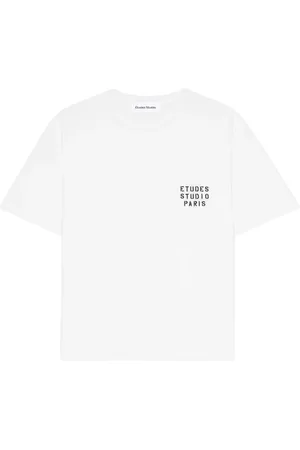 Etudes Top, Herre, Hvid, M, Bomuld, Lomme T-shirt i hvid bomuld