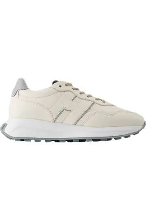 Hogan Sko, Dame, Hvid, 37 1/2 EU, Tyl, Laeder sneakers
