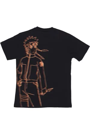 DOLLY NOIRE Top, Herre, Sort, S, Bomuld, Naruto Sort Tee Kortærmet T-Shirt