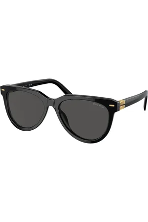 Miu Miu Tilbehør, Dame, Sort, 56 MM, Uld, Stilfulde solbriller i trendy design
