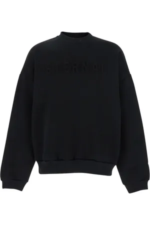 FEAR OF GOD Sweathshirts & Hoodies, Herre, Sort, S, Bomuld, Sort Crewneck Sweater med Logo Broderi