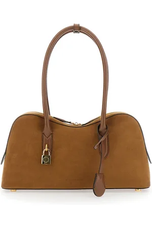 Stella McCartney Taske, Dame, Brun, ONE SIZE, Uld, Brun Ecoleather Skuldertaske med Hængelås