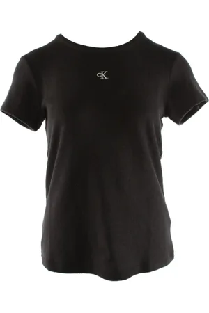 Calvin Klein Top, Dame, Sort, S, Bomuld, Sort T-shirt til kvinder