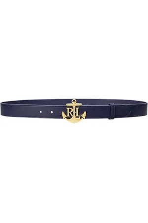 Ralph Lauren Tilbehør, Dame, Blå, L, Læder, bælte