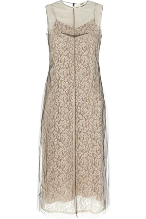 Fendi Kjole, Dame, Flerfarvet, XS, Elegant Lang Kjole Abiti