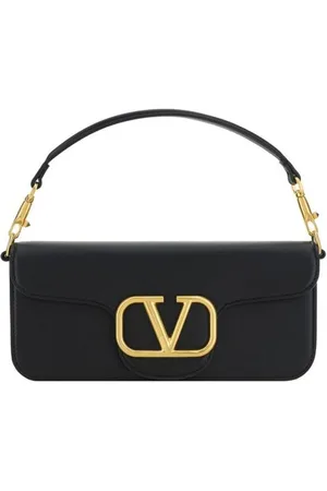 VALENTINO GARAVANI Taske, Dame, Sort, ONE SIZE, Uld, Sort læder Stud Skuldertaske