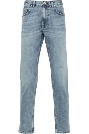 ELEVENTY Jeans, Herre, Blå, W34, Bomuld, Blå Straight Jeans med 5 Lommer