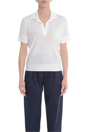 HERNO Top, Dame, Hvid, M, Bomuld, Jersey Polo Shirt