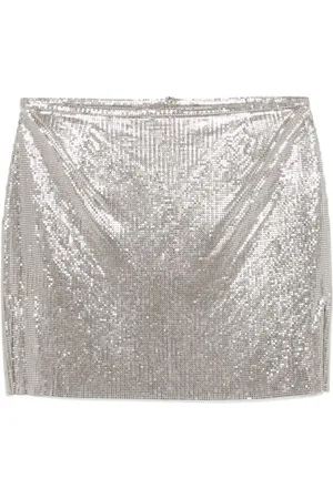 Paco rabanne Nederdel, Dame, Grå, S, Sølv Mini Nederdel