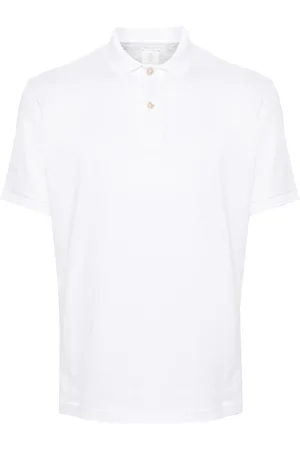 ELEVENTY Top, Herre, Hvid, 2XL, Bomuld, Afslappet kortærmet poloshirt hvid