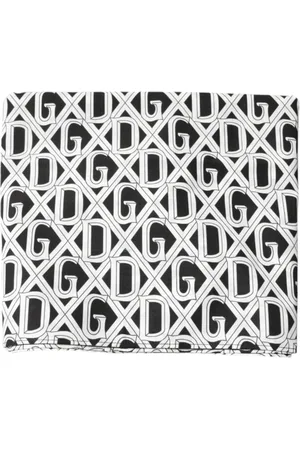 Dolce & Gabbana Tilbehør, Dame, Sort, ONE SIZE, Bomuld, Monogram Bomuld Bandana Tørklæde