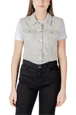 ONLY Jakke, Dame, , L, Bomuld, Button-Up Bomuld Gilet