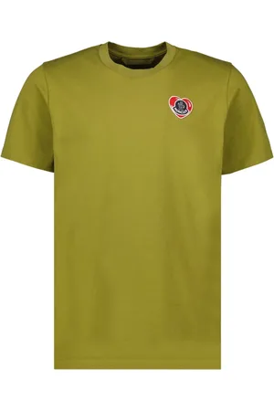Moncler Top, Herre, Grøn, S, Hjerte Logo T-shirt til Mænd