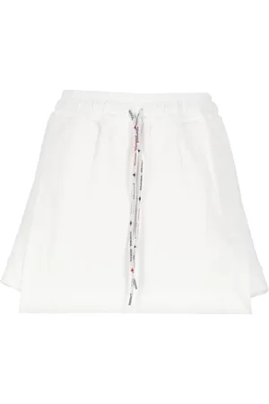 Vivienne Westwood Shorts, Dame, Hvid, M, Bomuld, Hvid Bomuld Nederdel Elastisk Talje Snøre