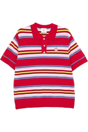 Casablanca Top, Herre, Rød, M, Rød Stribet Polo Skjorte til Mænd