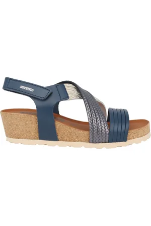 Mephisto Sko, Dame, Blå, 41 EU, Læder, Blå Mix Damesandal - Sommerkollektion