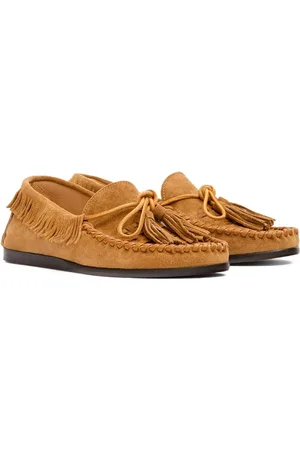 Isabel Marant Sko, Dame, Brun, 37 EU, Brun Loafer Sko med Grafisk Blonder