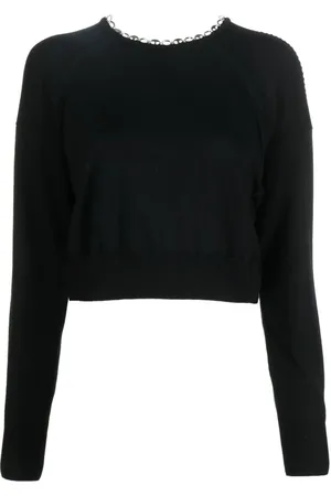Paco rabanne Strik, Dame, Sort, L, Uld, Sweatshirts
