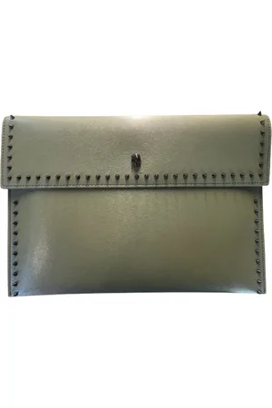 Alexander McQueen Taske, Dame, Grøn, ONE SIZE, Uld, Stilfuld Pung Taske